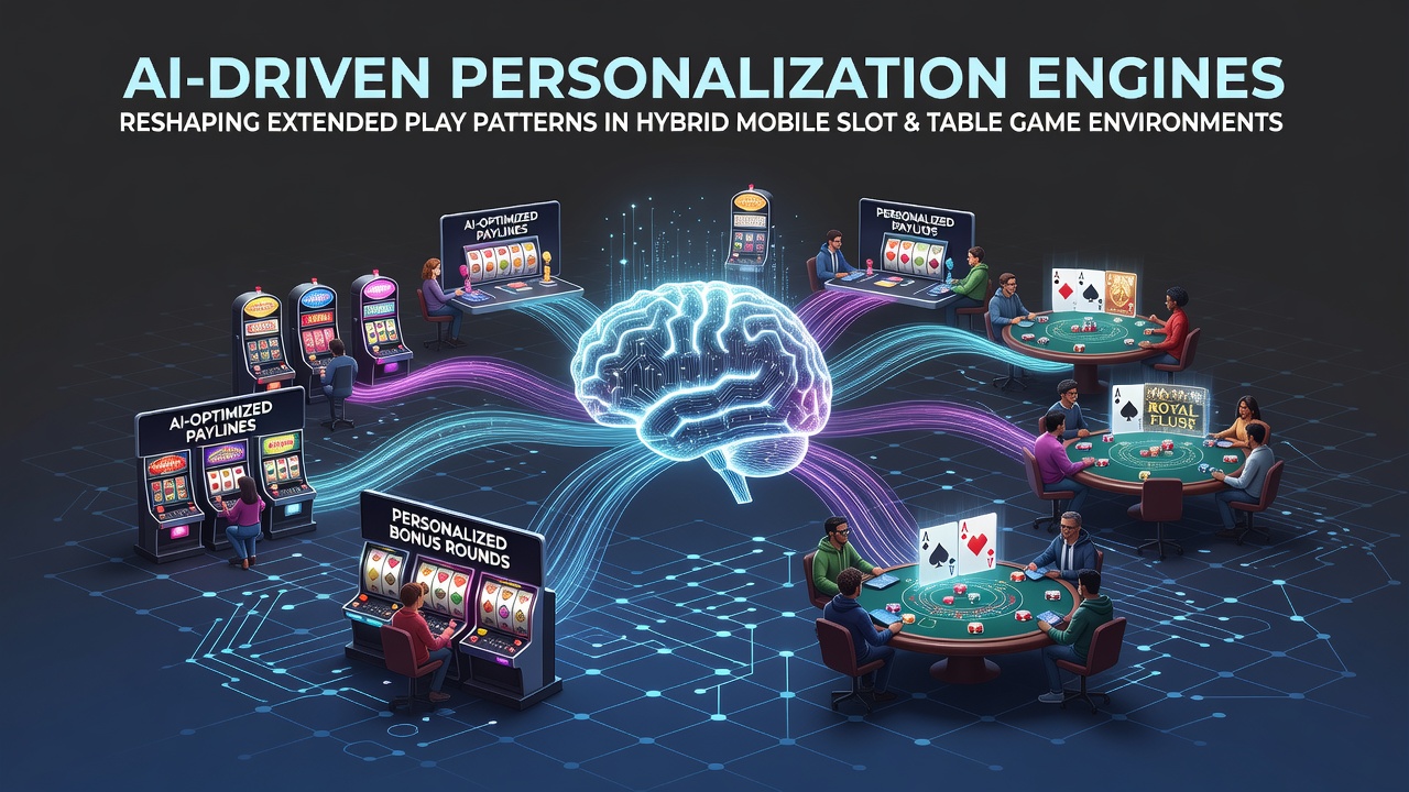 AI algorithms analyzing mobile slot and table game player data in real time