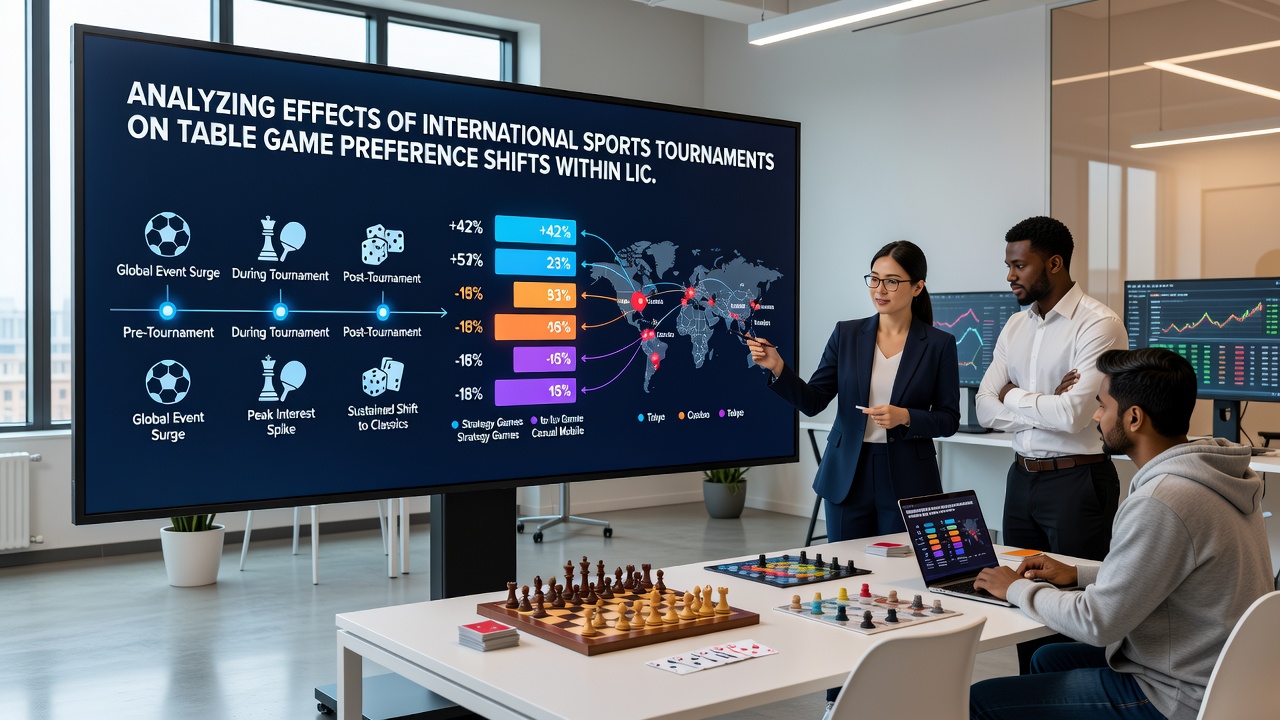 Data dashboard displaying table game engagement metrics during an international sports tournament period