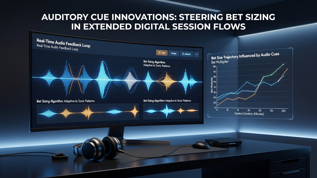 Player analytics dashboard highlighting bet size fluctuations tied to session length and audio cue activation points