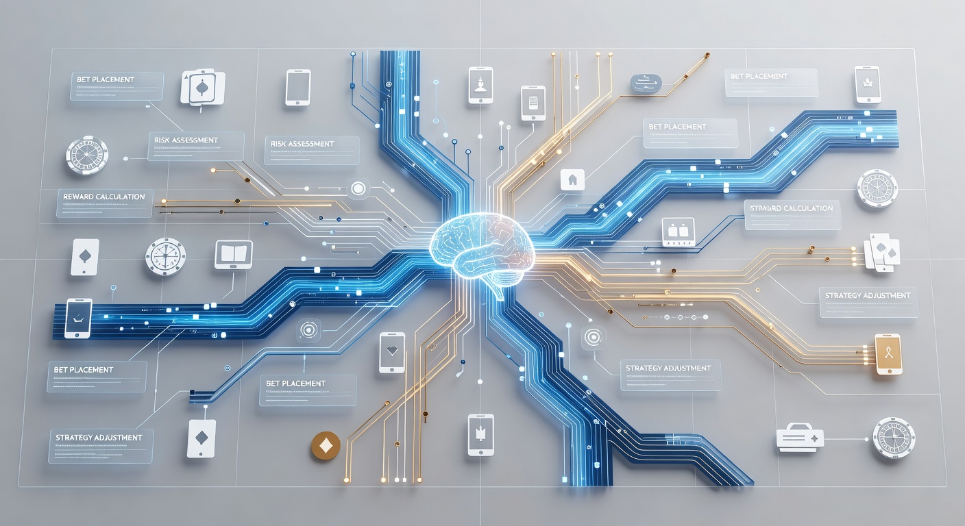 Analytics dashboard displaying connected transaction flows and player decision trends for mobile table games