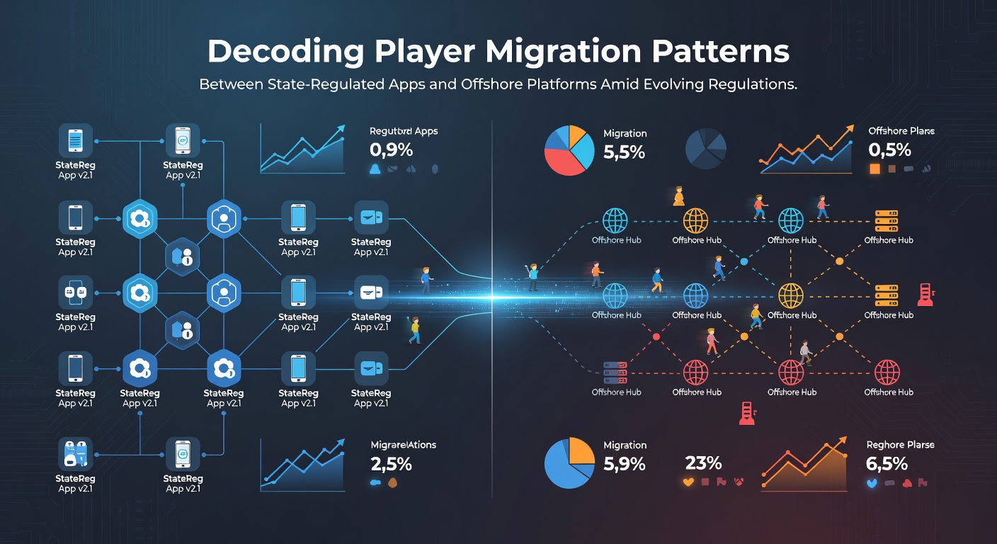 Infographic illustrating factors like payment speed, game variety, and regulatory timelines affecting player movement between platforms