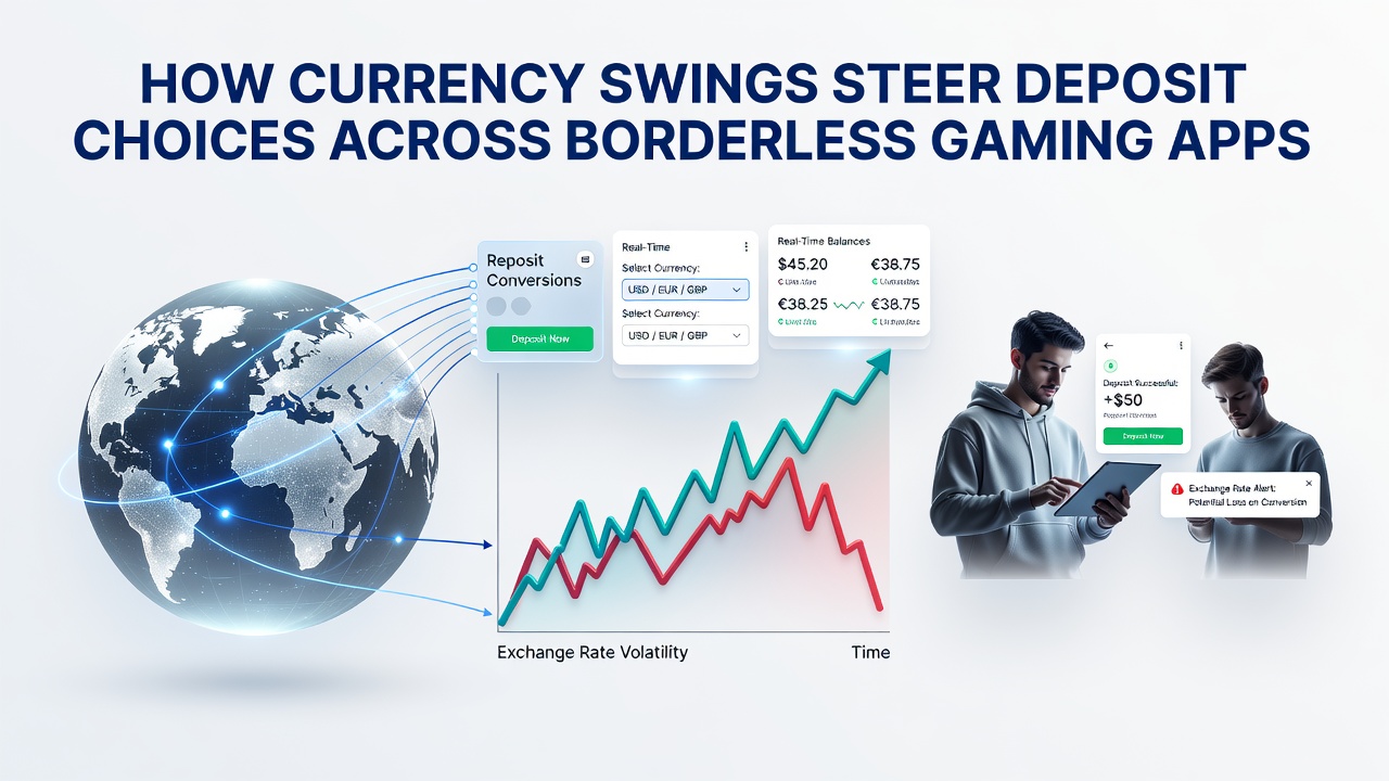 Global currency exchange rates displayed on financial screens alongside mobile gaming interfaces