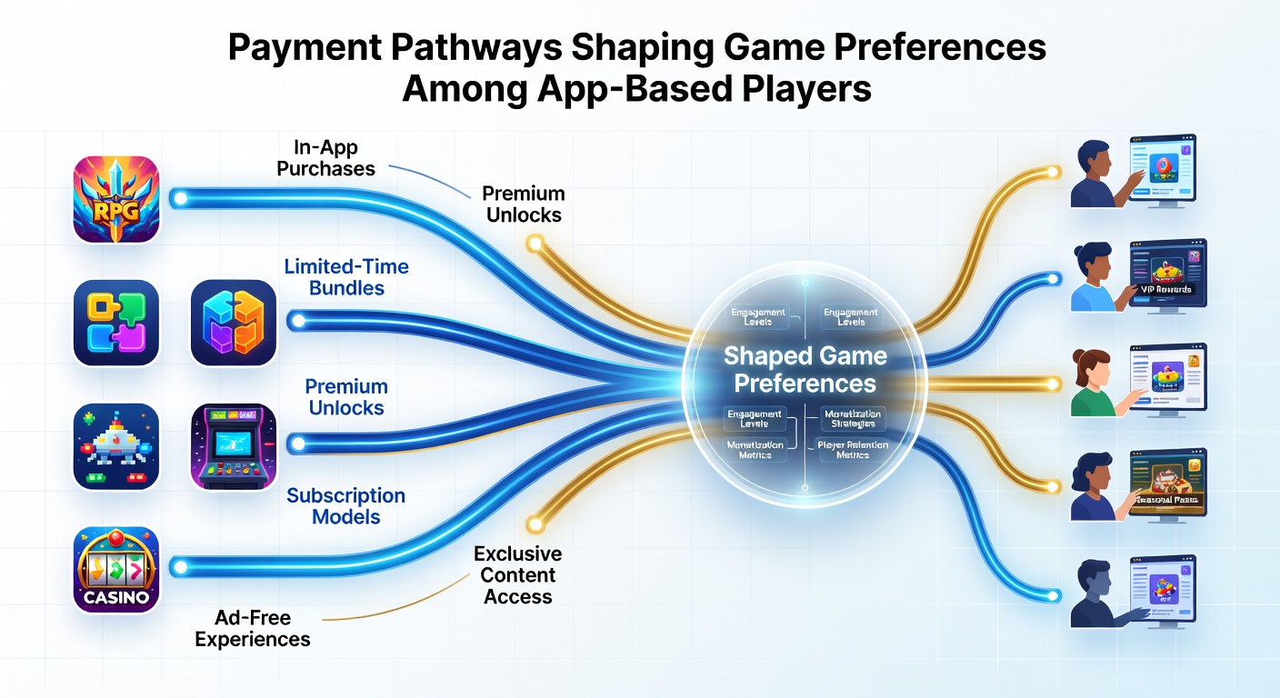 Data visualization chart showing correlations between payment methods and game type preferences in mobile gaming apps