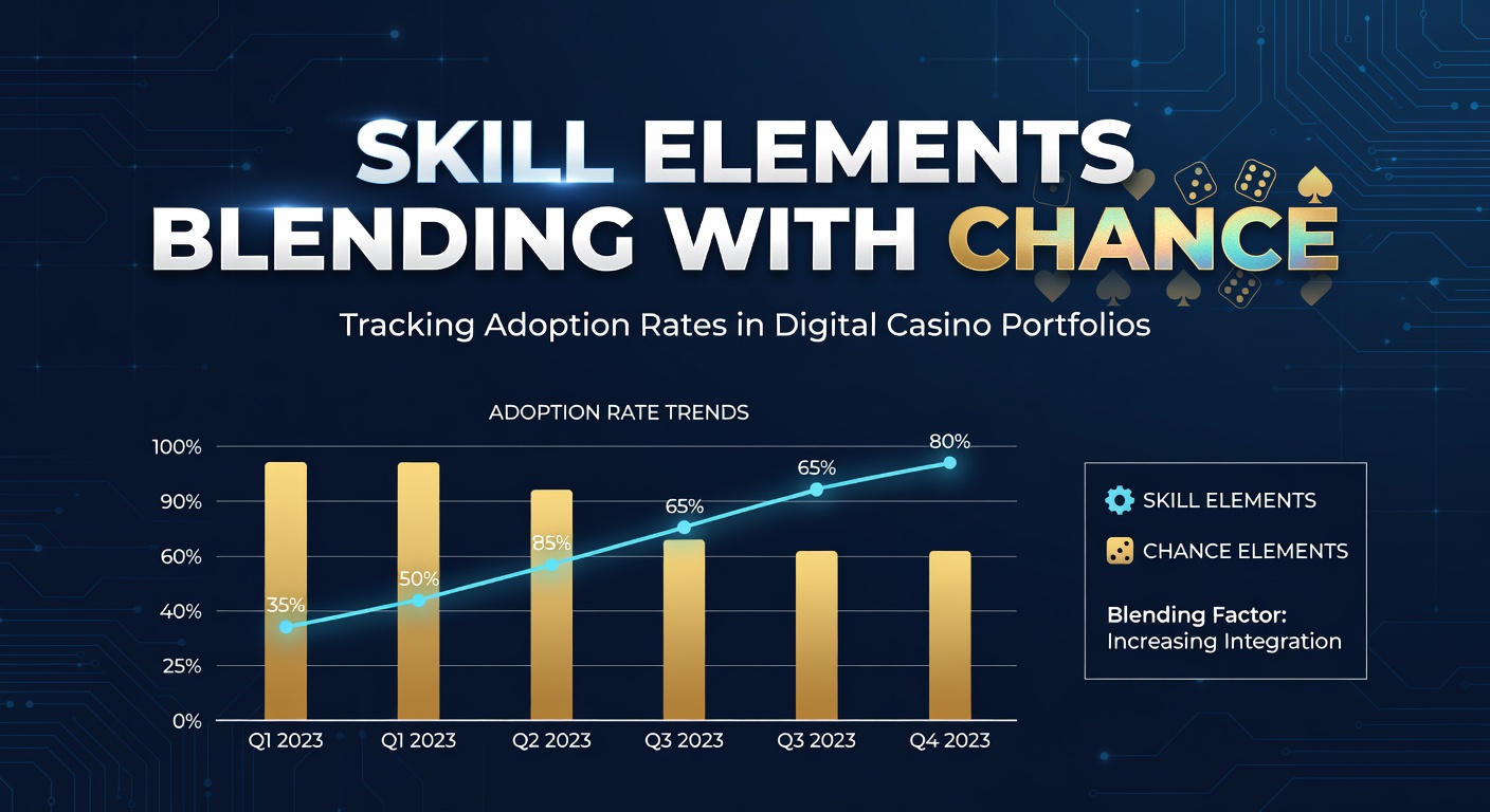 Analytics dashboard displaying adoption rates and engagement metrics for skill-chance hybrid casino games