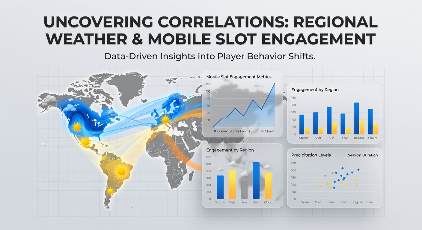 Regional weather patterns overlaying mobile device usage graphs showing slot engagement fluctuations